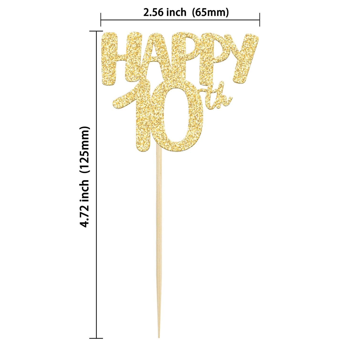 Gyufise 24Pcs Cupcake Toppers Glitter Number 70 Decorations for 70th Birthday, Small, Gold 70, Paper