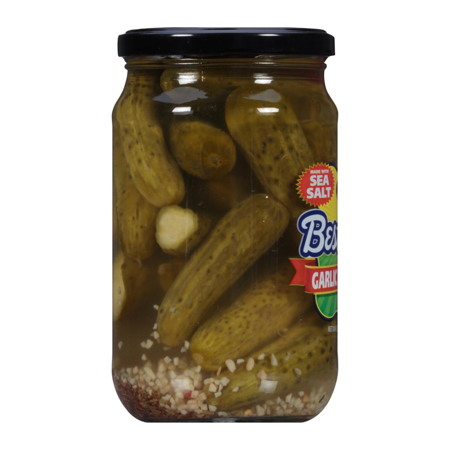 Best Maid Products 24 Ounce Glass Jars - Dill & Garlic Baby Pickles, 2 Pack