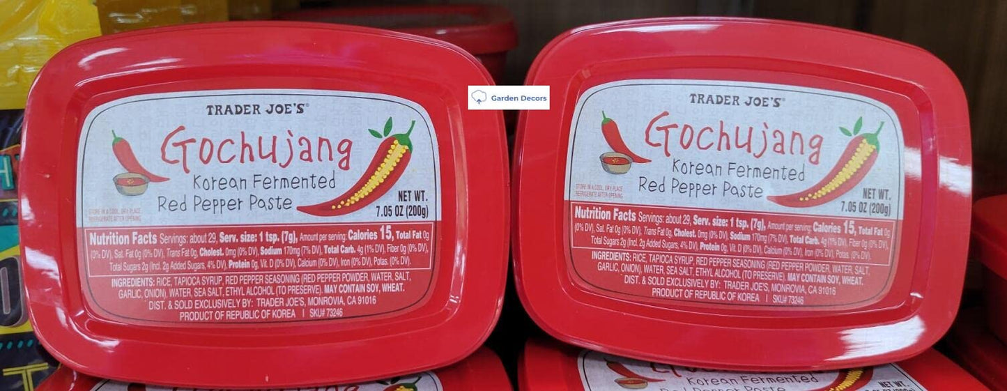 Trader Joe'S Gochujang Korean Fermented Red Pepper Paste 7.05Oz 200G (Two Jars)