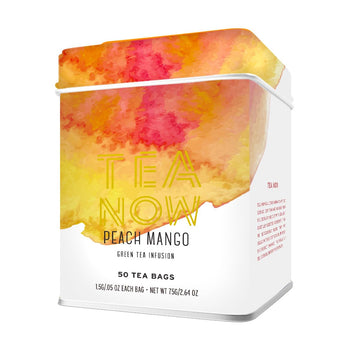 Life Plus Style Gourmet TEA NOW Mango Peach Green Tea Infusion Herbal Tea Bags Caffeinated Organic Ceylon Teas Brew Hot 50 Tea B