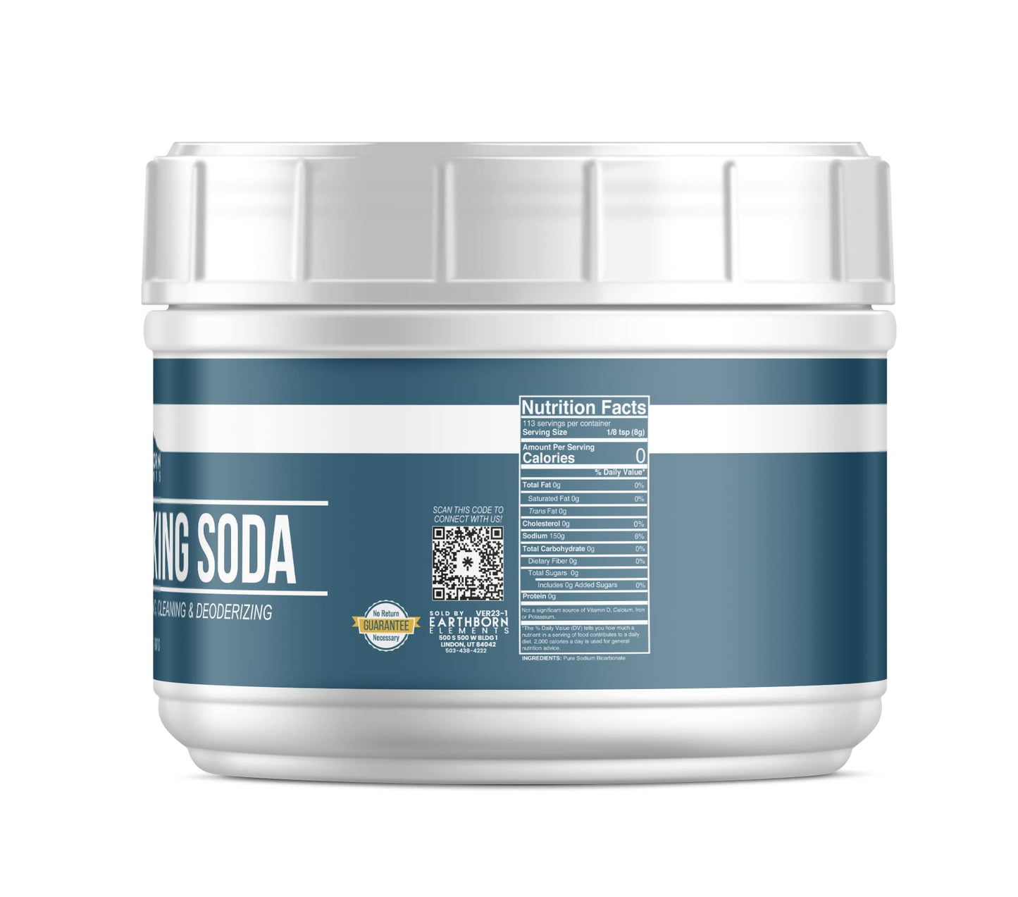 Earthborn Elements Baking Soda (2 Lb) Sodium Bicarbonate, Cooking, Cleaning & Deodorizing