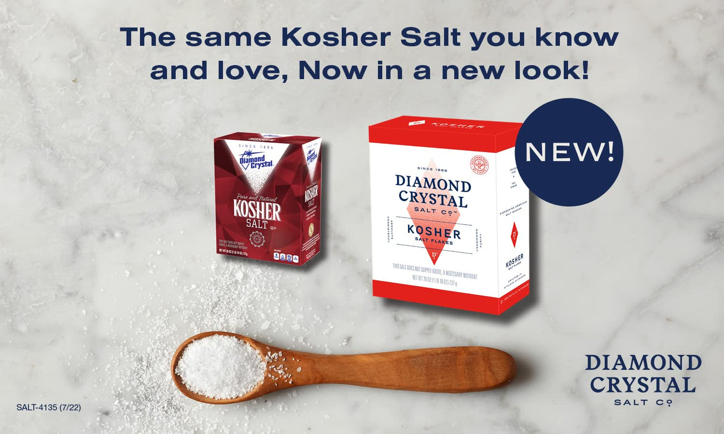 Diamond Crystal Kosher Salt Flakes - Full Flavor, No Additives And Less Sodium - Staple For Professional Chefs And Home Cooks 26