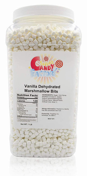 Sarah'S Candy Factory Vanilla Mini Dehydrated Marshmallows In Jar, 1 Lb