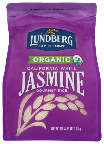 Lundberg Jasmine Rice  Regenerative Organic Certified - Non-Sticky  Aromatic Long-Grain White Rice  Responsibly Grown in California  64 Oz