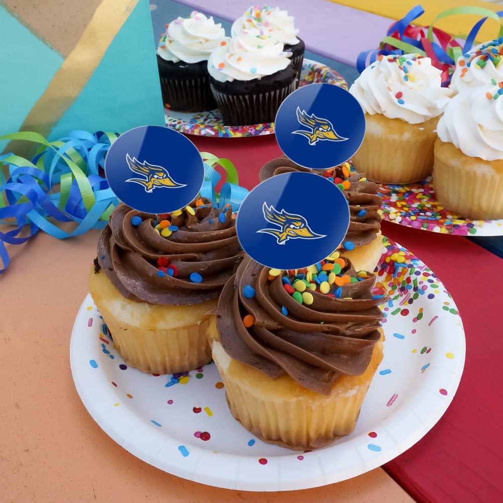 Graphics & More California State University Bakersfield Primary Logo Cupcake Picks Toppers Decoration Set Of 6