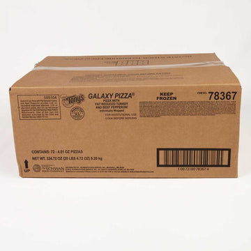 Tonys Galaxy Whole Grain Round Pepperoni Pizza, 4.51 Ounce -- 72 per case.