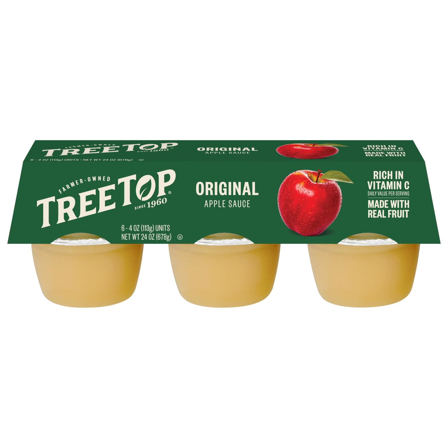 Tree Top Original Apple Sauce, 6 Count (Pack of 6)