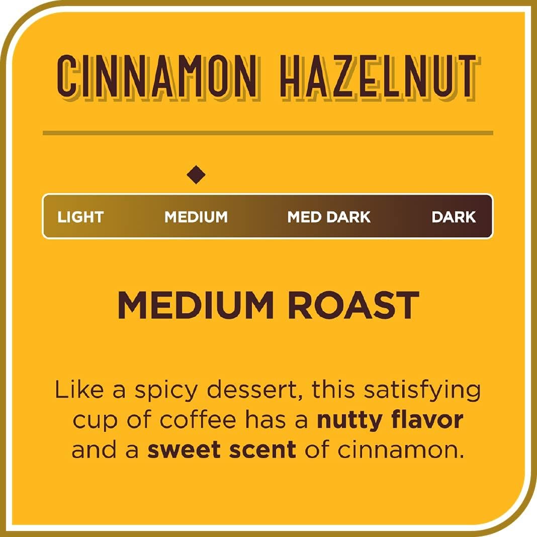 Don Francisco'S Cinnamon Hazelnut Flavored Medium Roast Coffee Pods - 24 Count - Recyclable Single-Serve Coffee Pods, Compatible