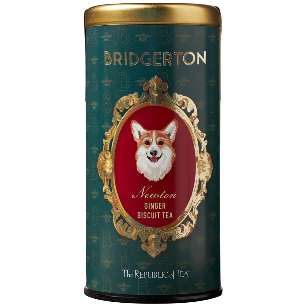 The Republic of Tea Bridgerton Ginger Biscuit Tea - 36 Caffeine-Free Tea Bags - Green