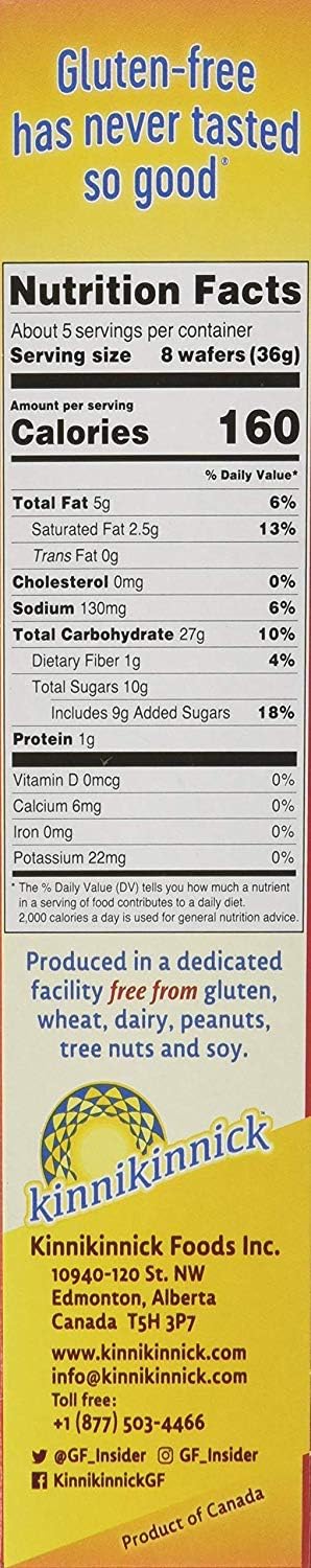 Kinnikinnick - Vanilla Wafers - Gluten Free, Allergy Friendly Cookies - 6.3 oz. Boxes - 3 Pack