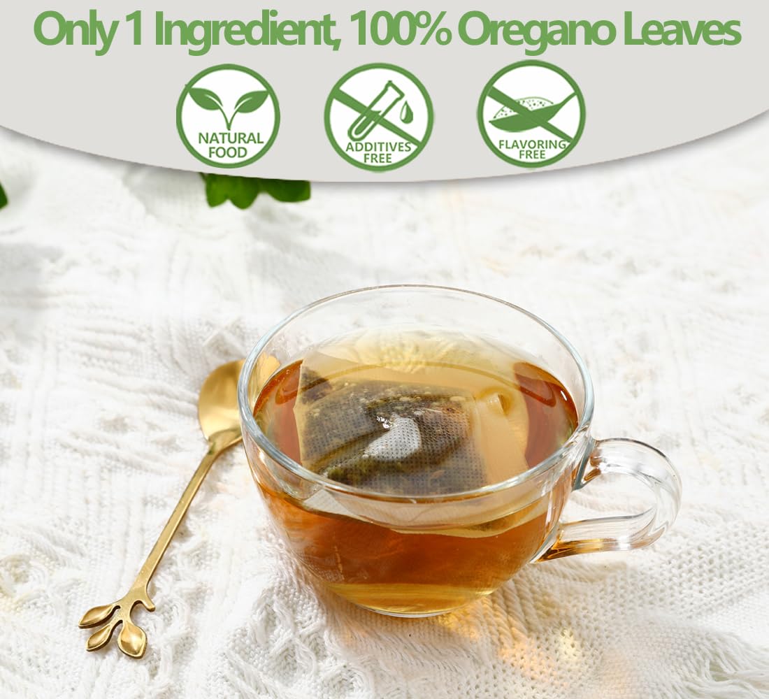 ULTHMOK Oregano Tea Bags, 100% Natural Leaves, Caffeine Free, 50 Count