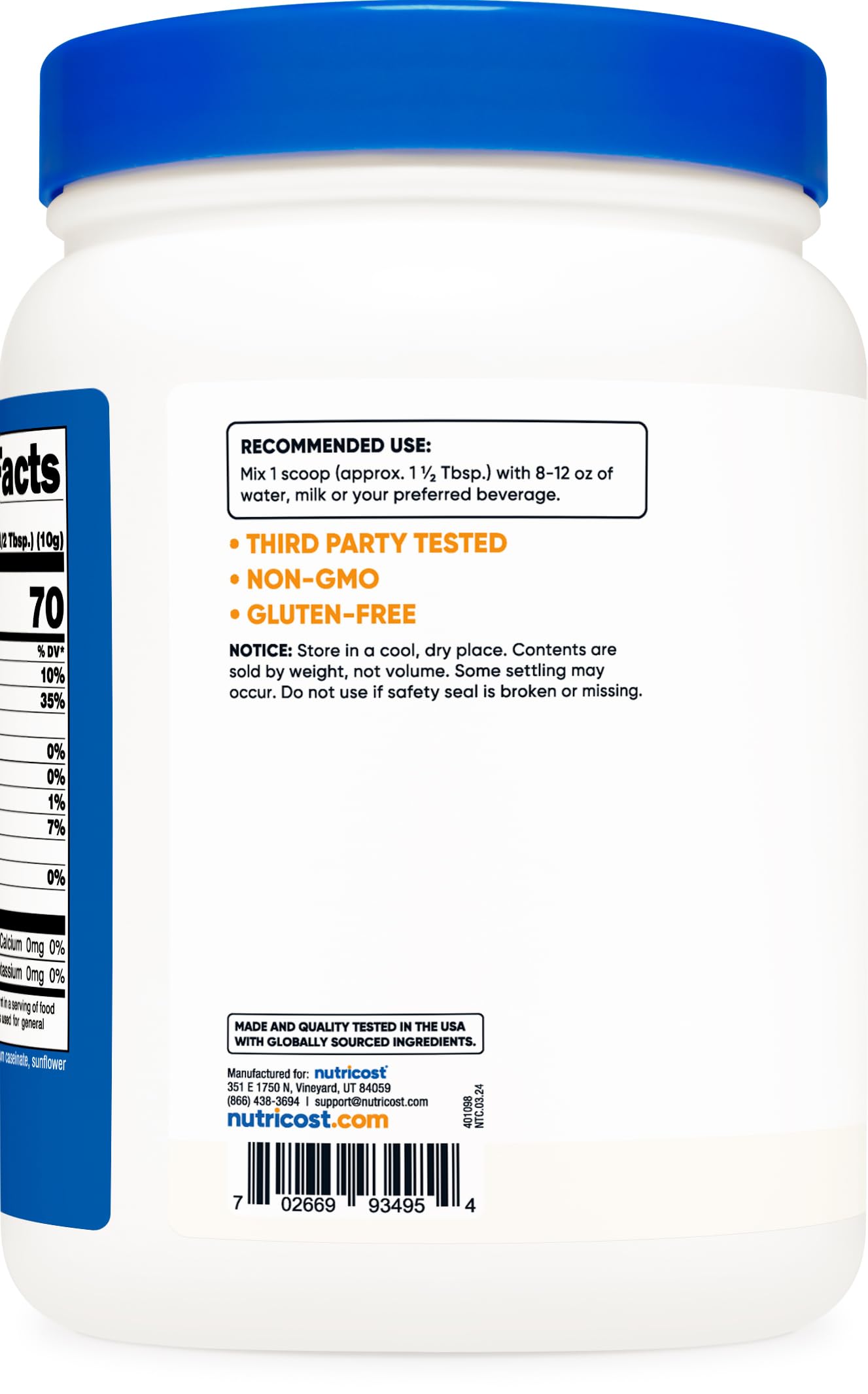 Nutricost Coconut Oil Powder 1 Lb (45 Servings) - Non-Gmo And Gluten-Free - Premium Quality