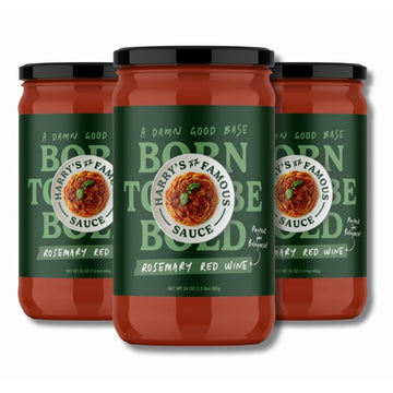 HarryS Famous Sauce Rosemary Red Beverage-Inspired Base  3-Pack  24Oz  Pasta Sauce  Gluten-Free  Vegetarian  Keto-Friendly  No Sugar Added  Us-Grown Tomatoes