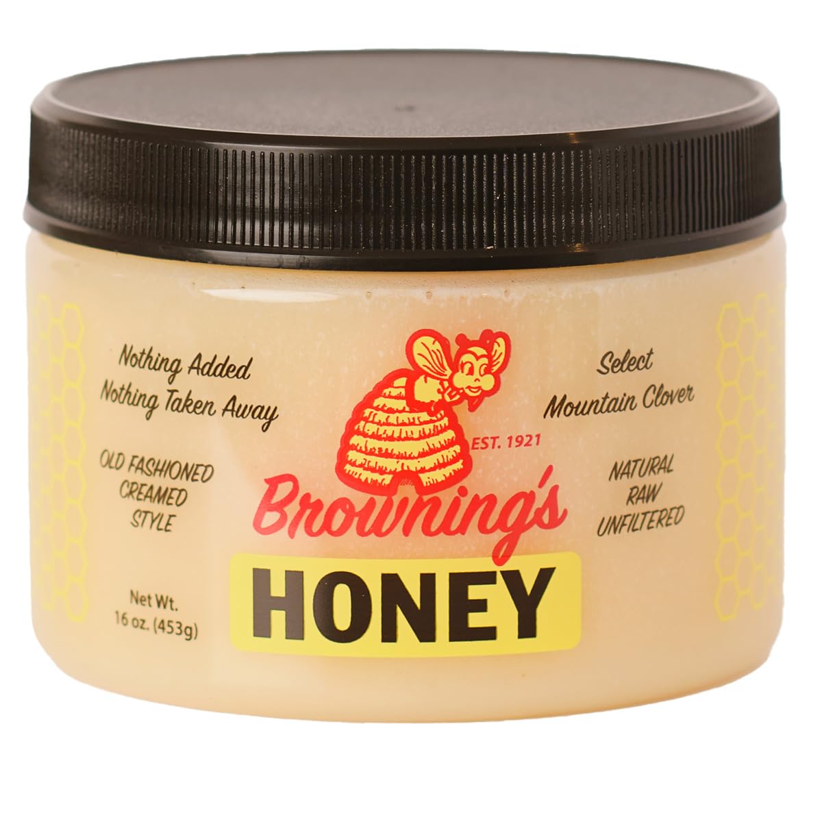 BrowningS Creamed Raw Clover Honey - 16 Oz (473G) | 100% Pure  Natural  And Unfiltered | Top-Grade Gourmet Honey From The Usa