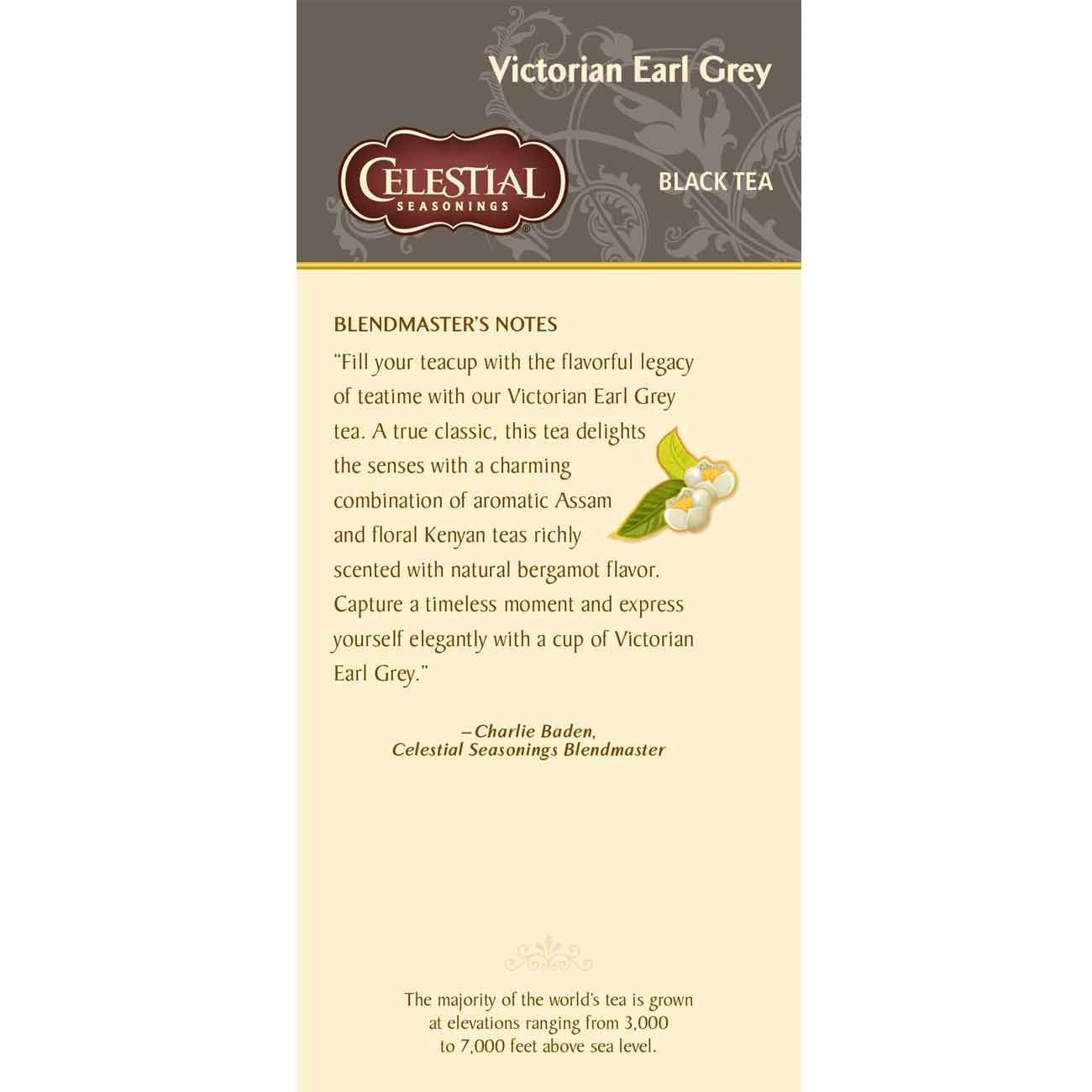 Celestial Seasonings Victorian Earl Grey Black Tea - 25 Tea Bags, Pack of 1