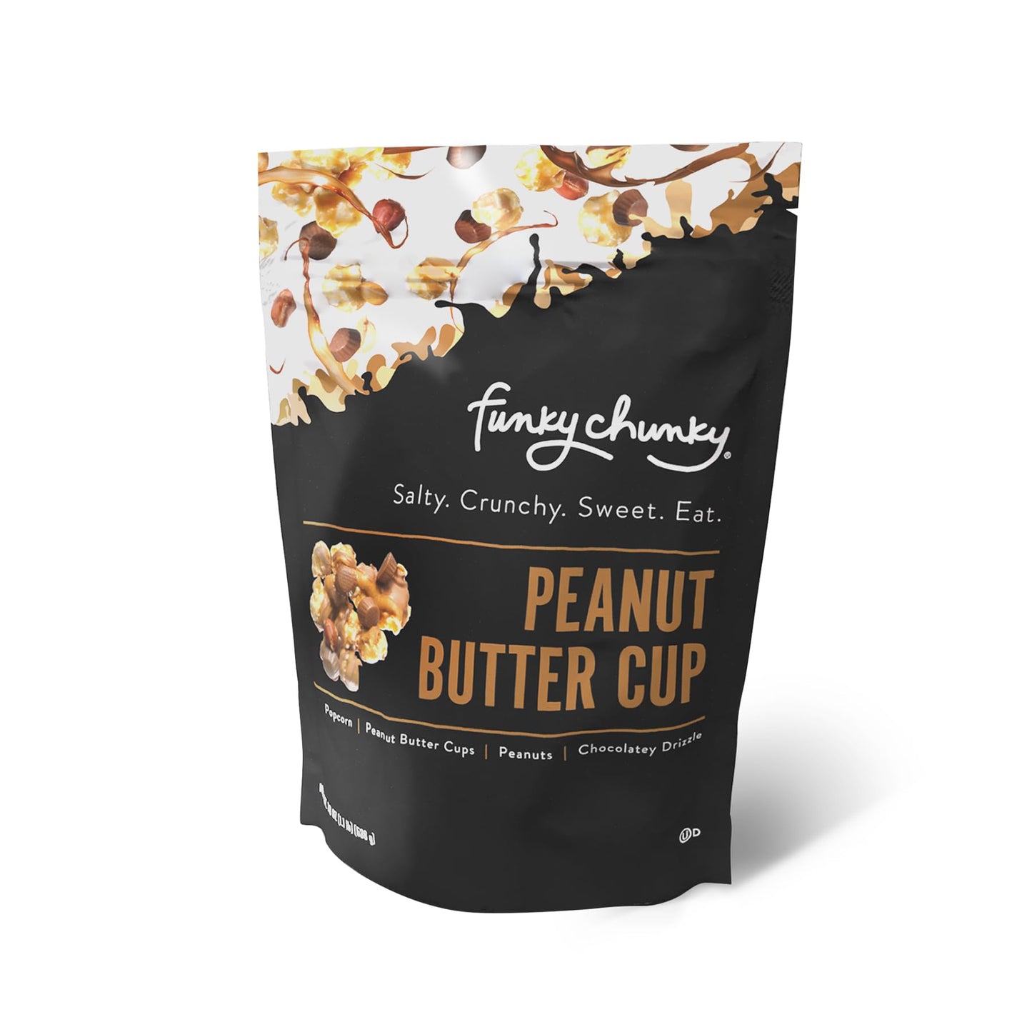 Funky Chunky Gourmet Popcorn, Chocolatey Popcorn, Pretzel, And Nutty Mixes, Peanut Butter Cup Popcorn, 19-Ounce Large Bag (Pack Of 1)