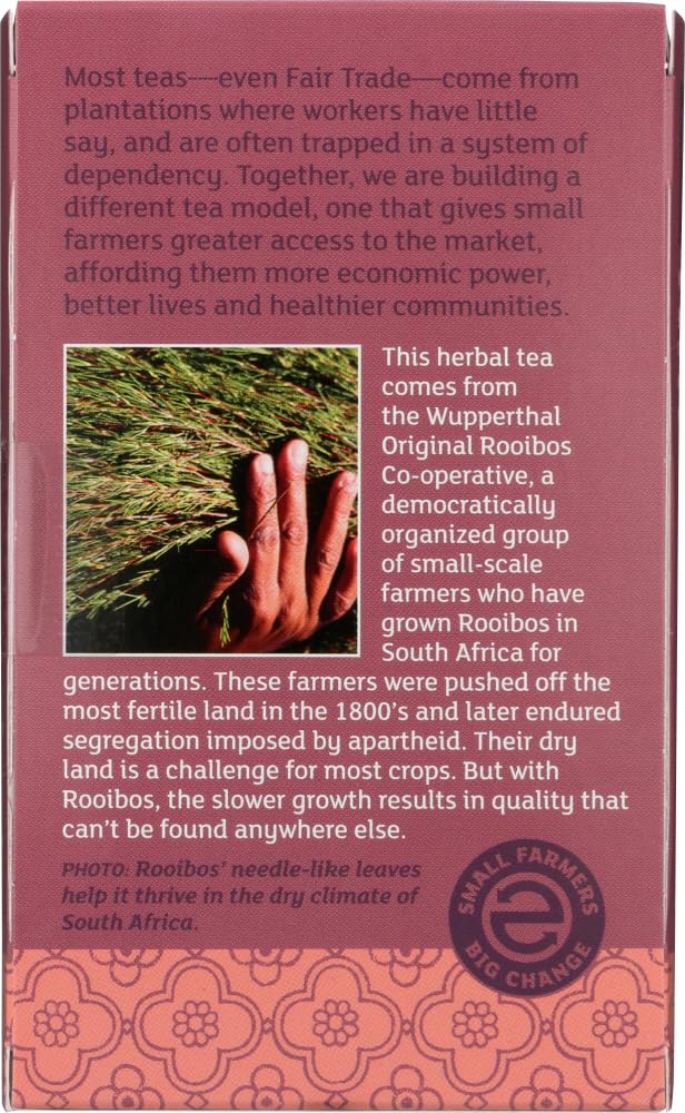 Equal Exchange Organic Herbal Tea Vanilla Rooibos - 20 Tea Bags - 2 Pack