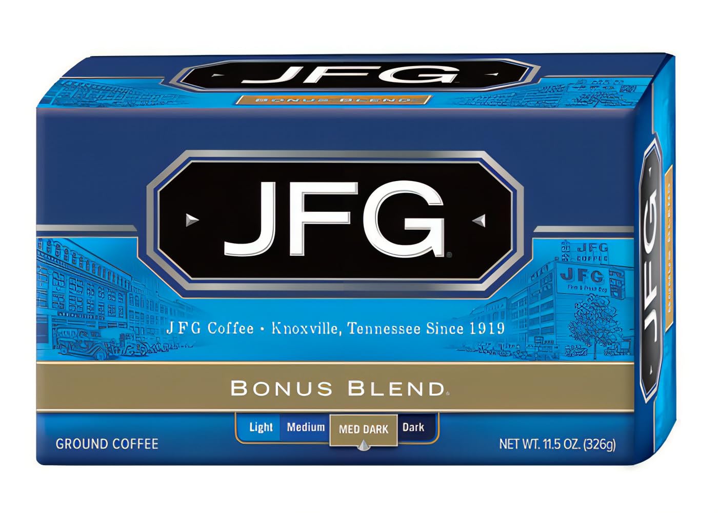 Jfg Bonus Blend Medium-Dark Roast Ground Coffee, 11.5Oz Bag (Pack Of 1)