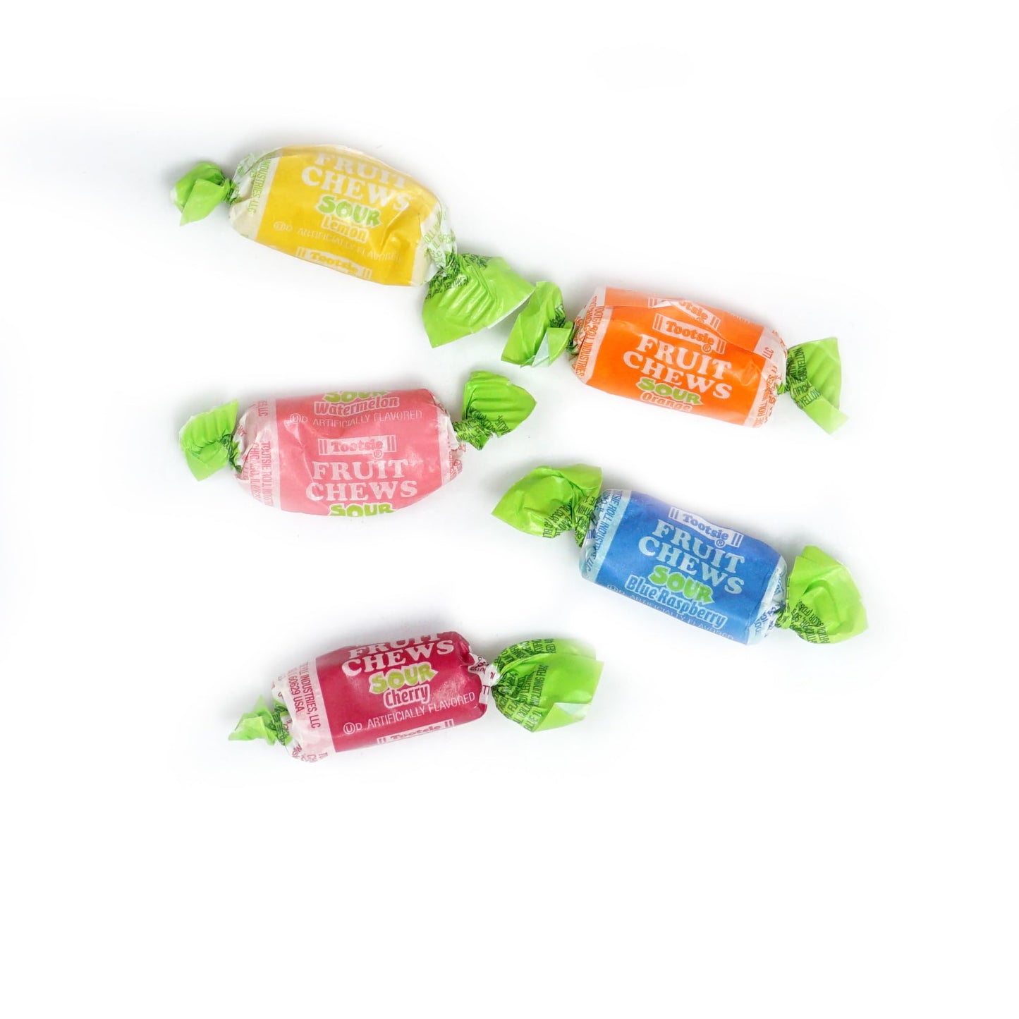 The Hampton Popcorn Company Sour Tootsie Fruit Chews, Mini Chewy Candy, 1lb Bulk Bag, Individually Wrapped, Approx. 70 Pieces