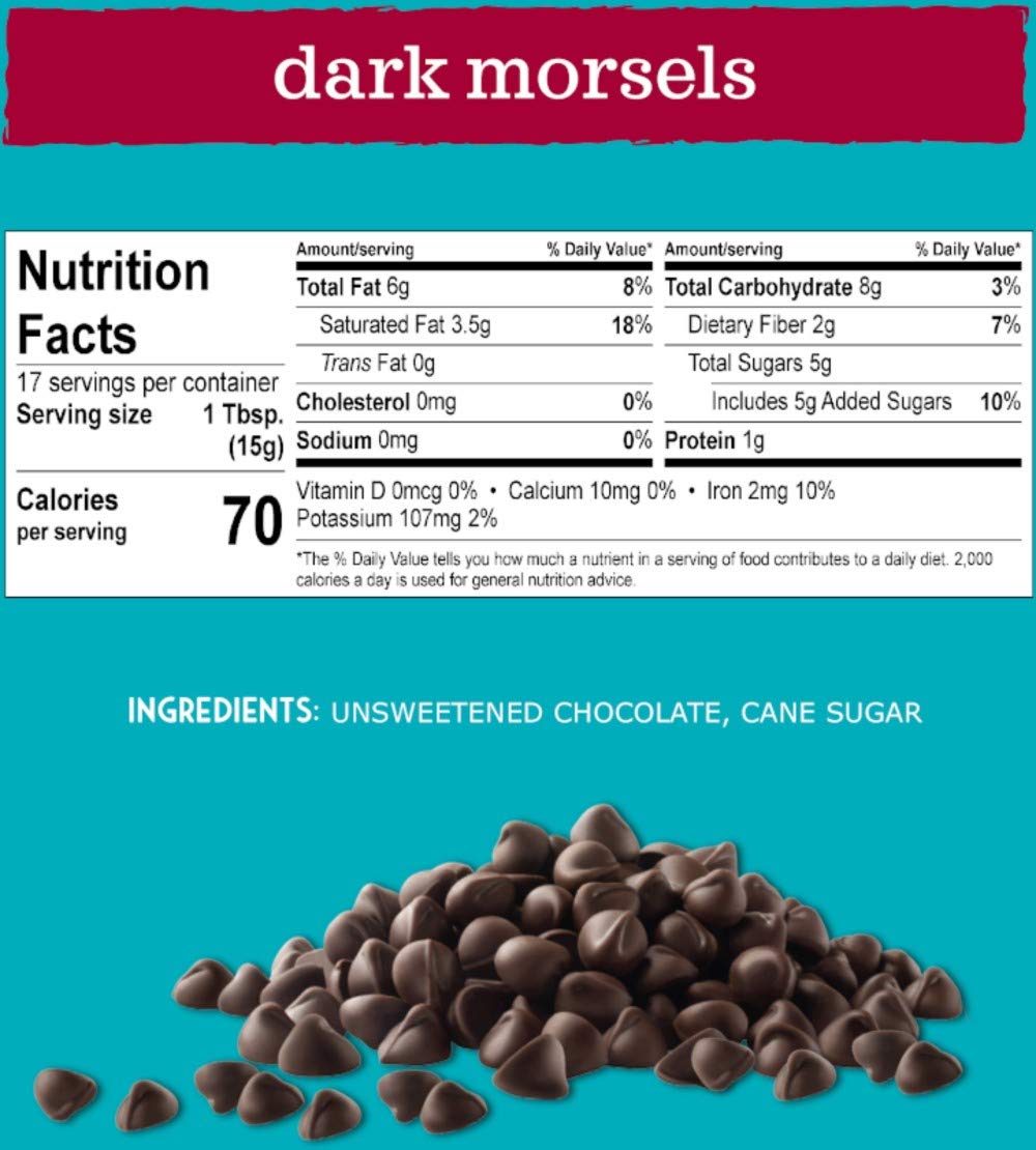 Enjoy Life Dark Chocolate Morsels, Vegan, Dairy Free, 5 lb, Kosher, Nut Free, Allergy Friendly