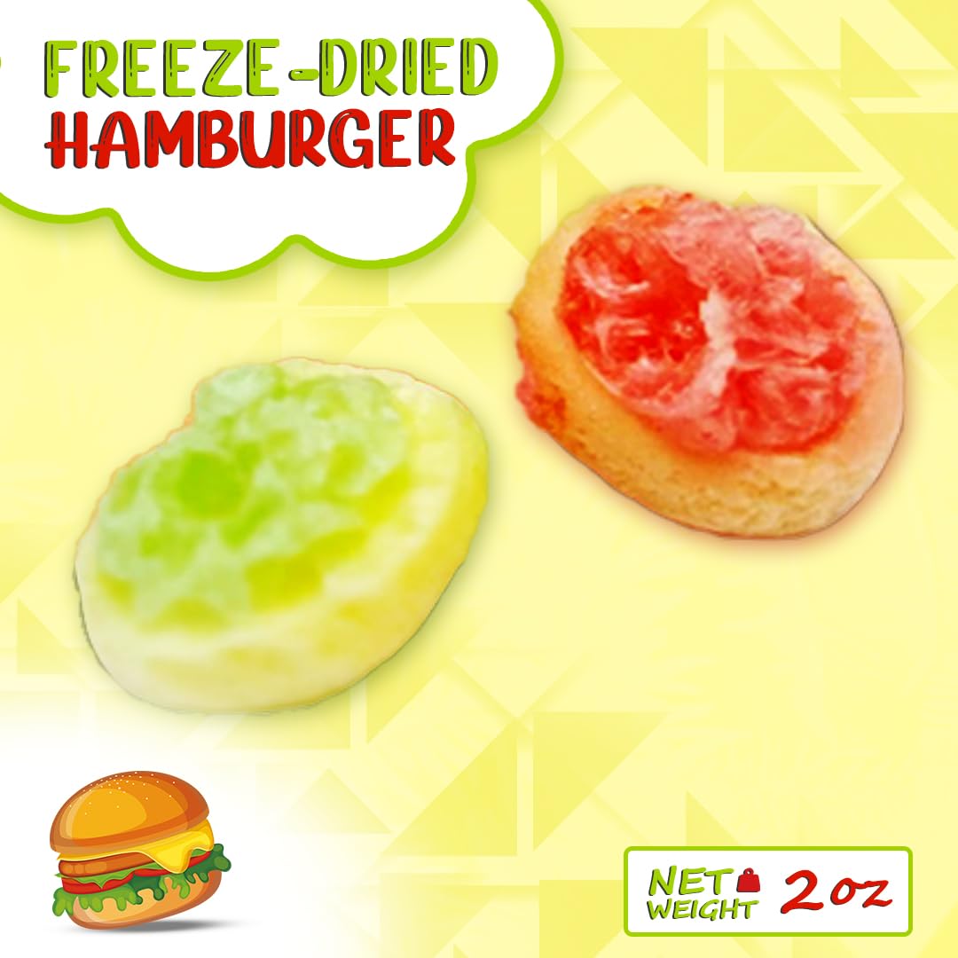 Sweety Treatyco. Freeze Dried Gummy Hamburger Candy - Unique Freeze Dry Gummy Candy - Perfect For Parties, Kids Treats And Trave