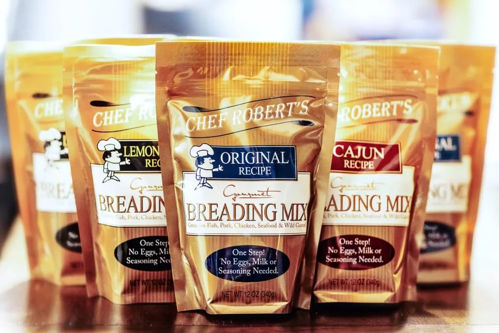 Chef Roberts Gourmet Breading Mix 3-Pack - Original, Cajun & Lemon Pepper Combo