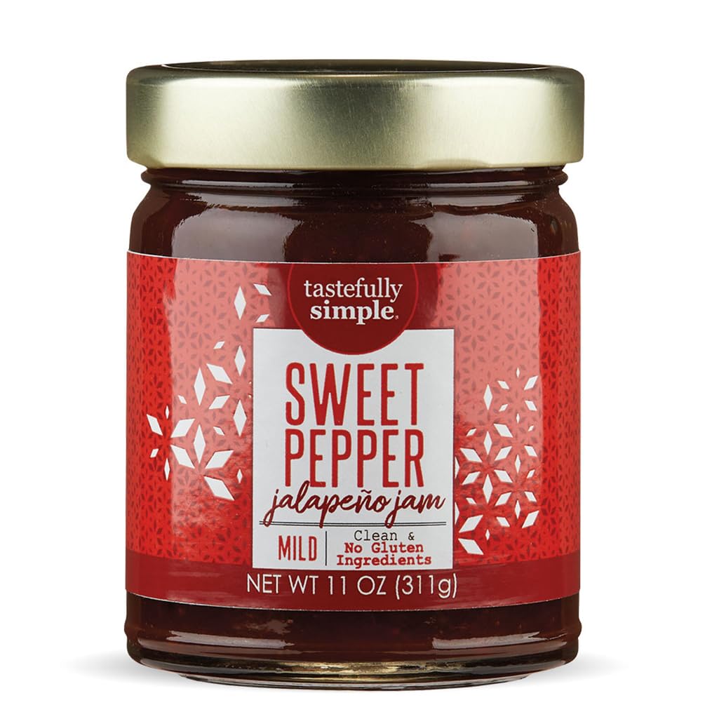 Tastefully Simple Sweet Pepper Jalapeno Jam, 11 Ounce, Pack of 1