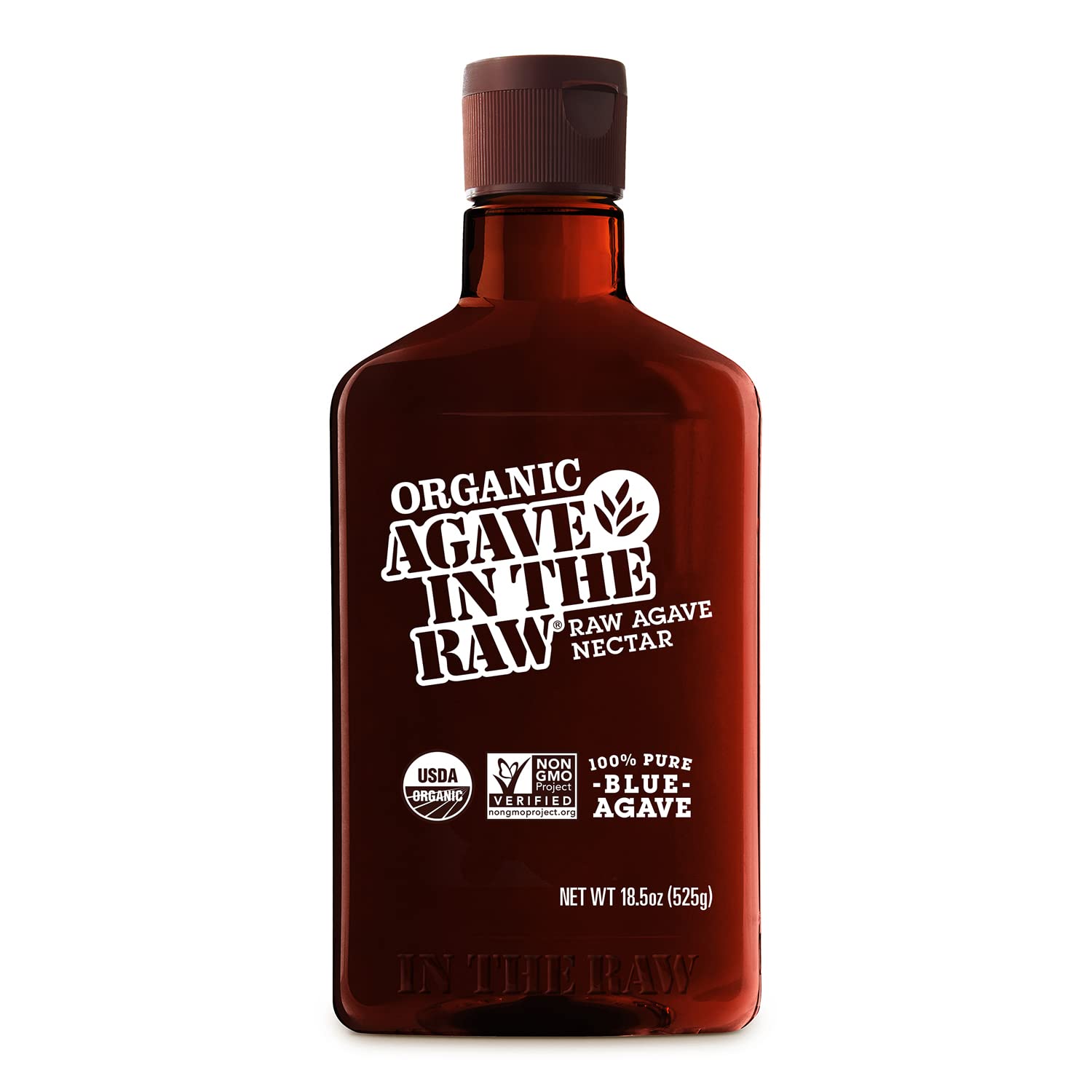 IN THE RAW Organic Agave Nectar, 18.5 Fl Oz, USDA Organic, Non-GMO, Kosher Vegan