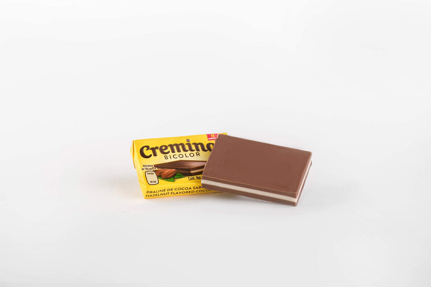 Cremino Bicolor Chocolate Jar | Hazelnut & Milk Chocolate Flavored Bars | Fine Taste | 50 Total Bars | 32 Ounce (Pack Of 1)