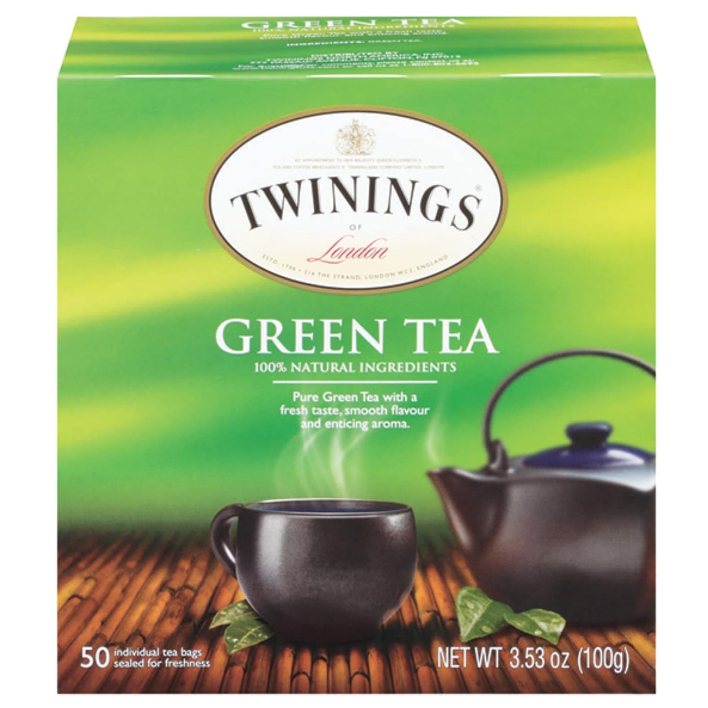 Twinings Tea     All Natural, Certified Kosher Green Tea Bags     50 Count