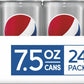 Diet Pepsi, 7.5 Fl Oz Mini Cans, 24 Pack