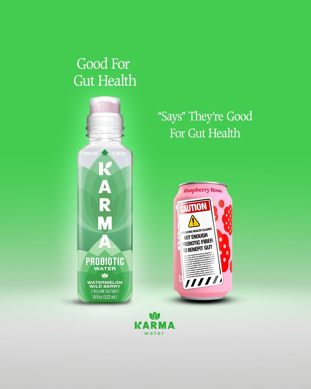 Karma Probiotic Water - 12 Pack, Blueberry Lemonade Drink - Immune & Gut Health Support