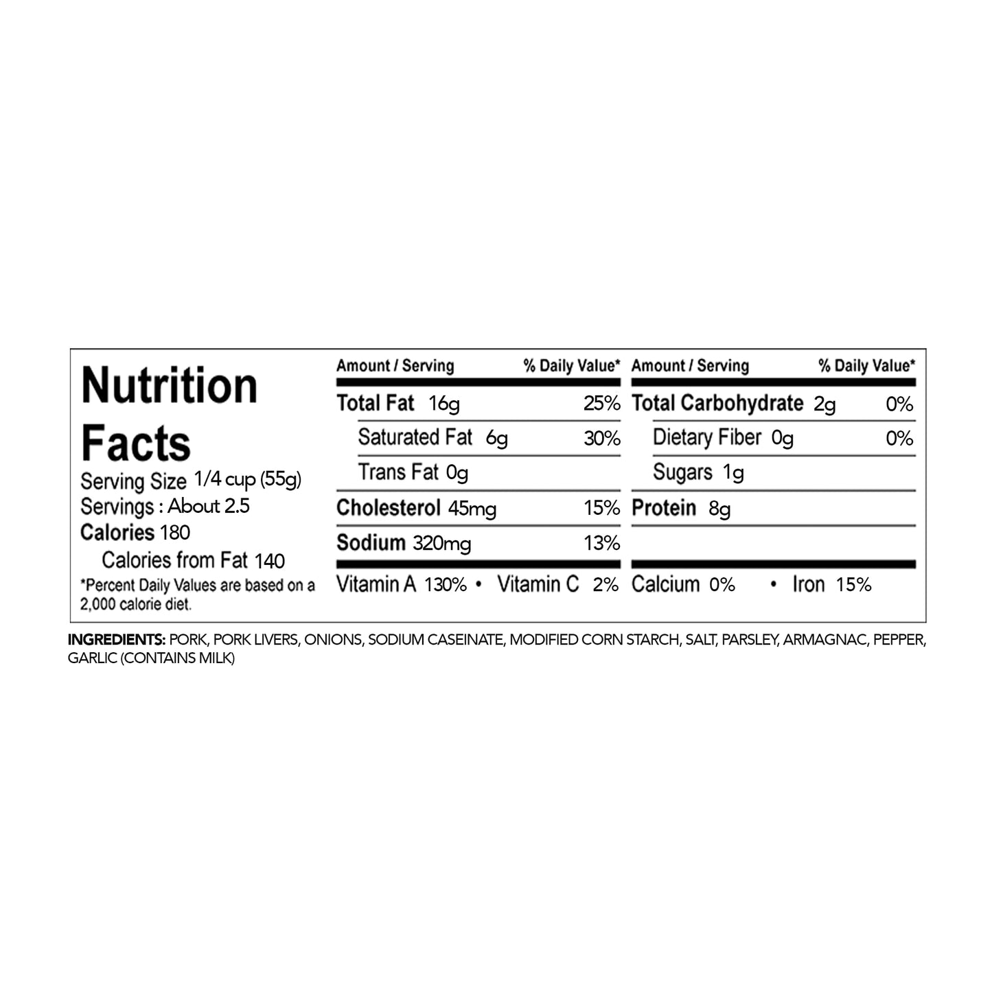 Henaff French Pork Pate de campagne, Country Pate - 130 grams