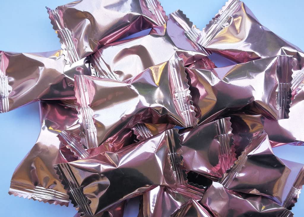 One Pack Of 50 Pieces Metallic Rose Gold Party Buttermints 7 Ounce