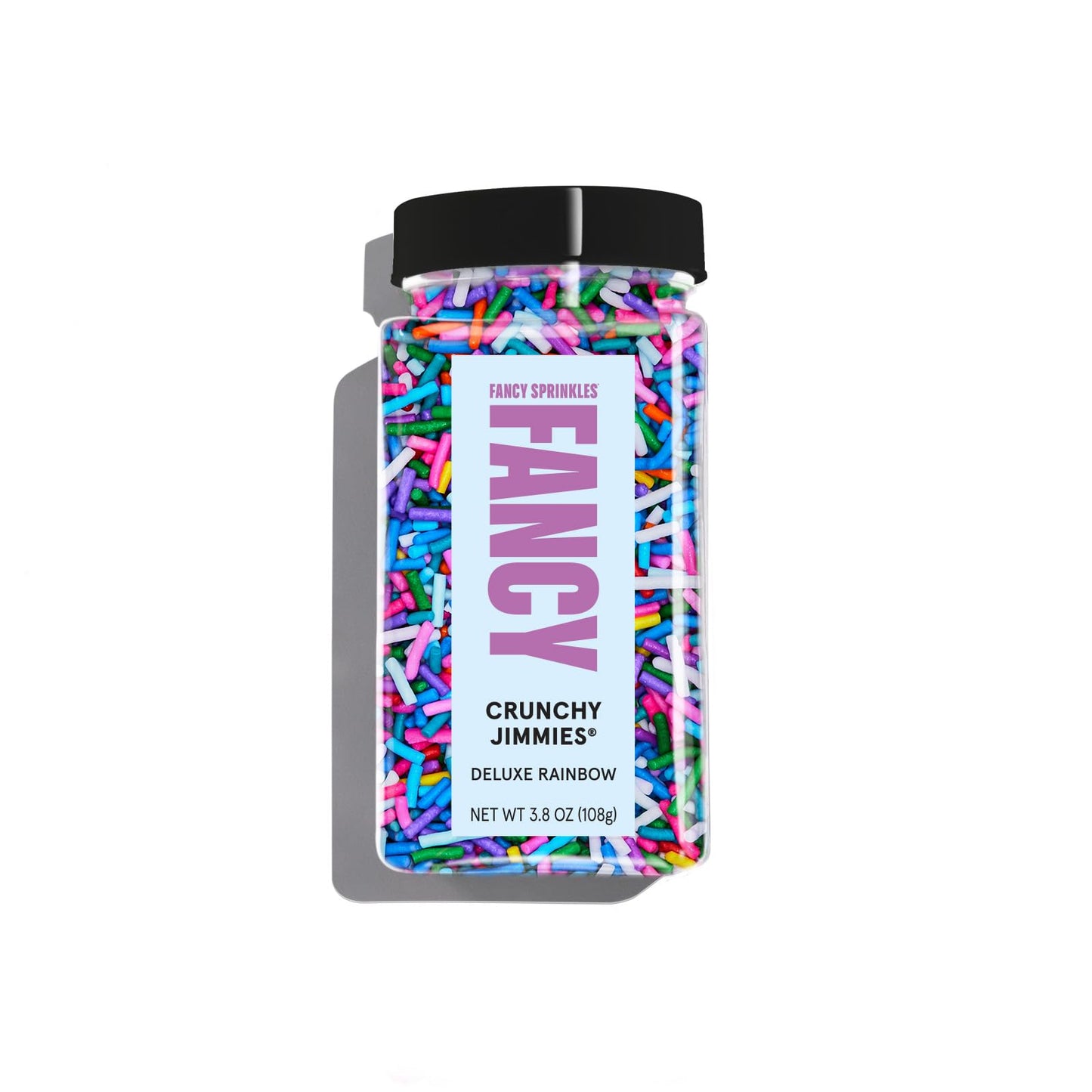 Fancy Sprinkles Deluxe Rainbow Crunchy Jimmies, Real Sugar, For Ice Cream, Cookies, Cakes, Cupcakes, Dessert Decorating, Bold, M