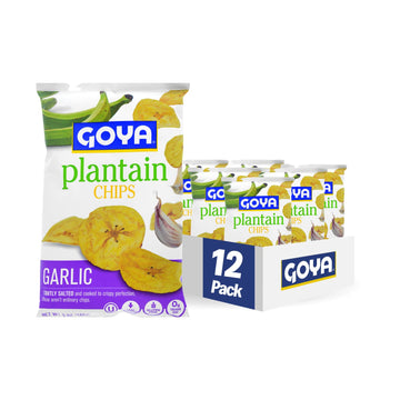 Goya Foods Plantain Chips, Garlic, 5 Ounce (Pack Of 12)