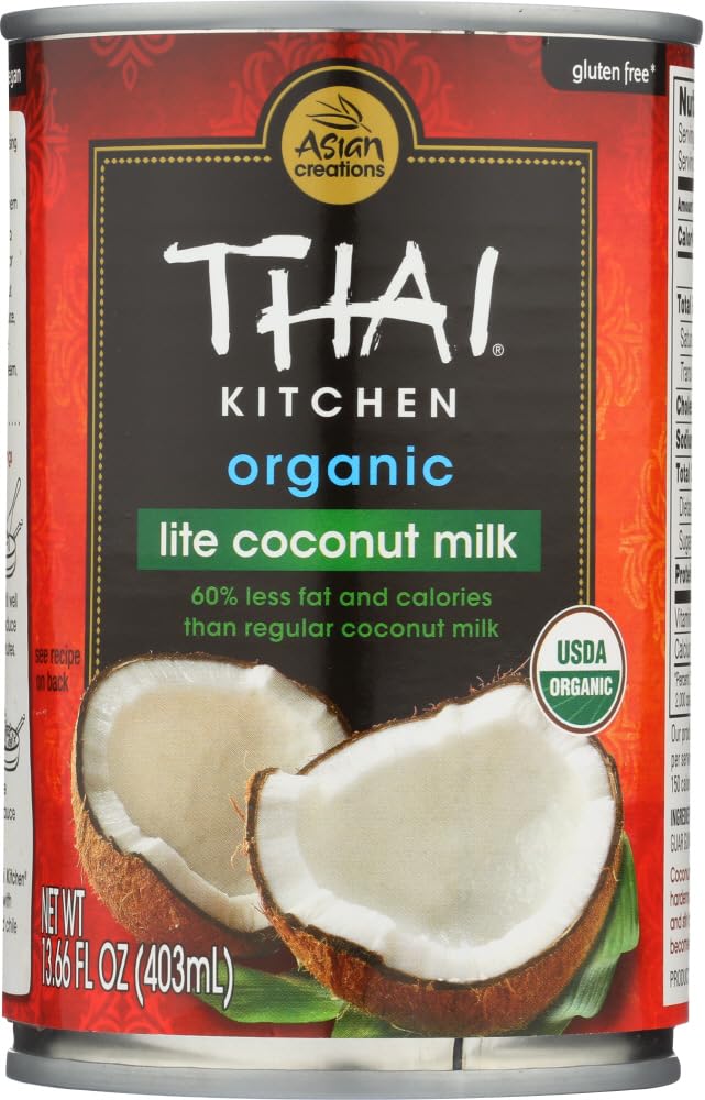 Thai Kitchen Organic Coconut Milk, Lite, 13.66 Ounce (Pack of 12)