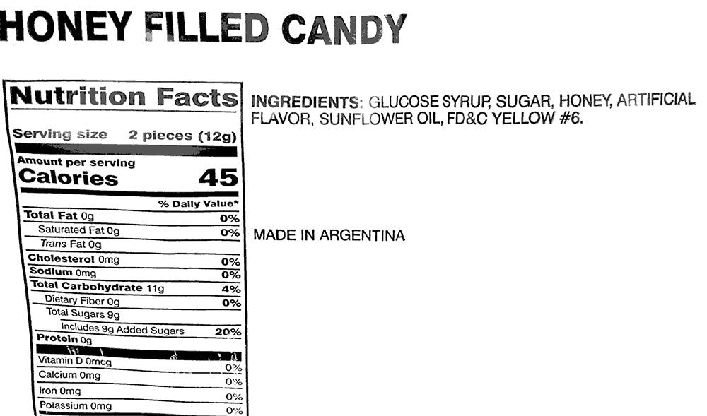 Arcor Honey Filled Hard Candy | Wrapped Bulk Candies | Soft Honey Center | 3 Pounds