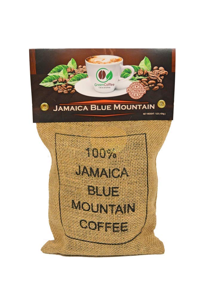 Green Coffee Traders Whole Bean 1Lb. 100% Jamaica Jamaican Blue Mountain Roasted Coffee