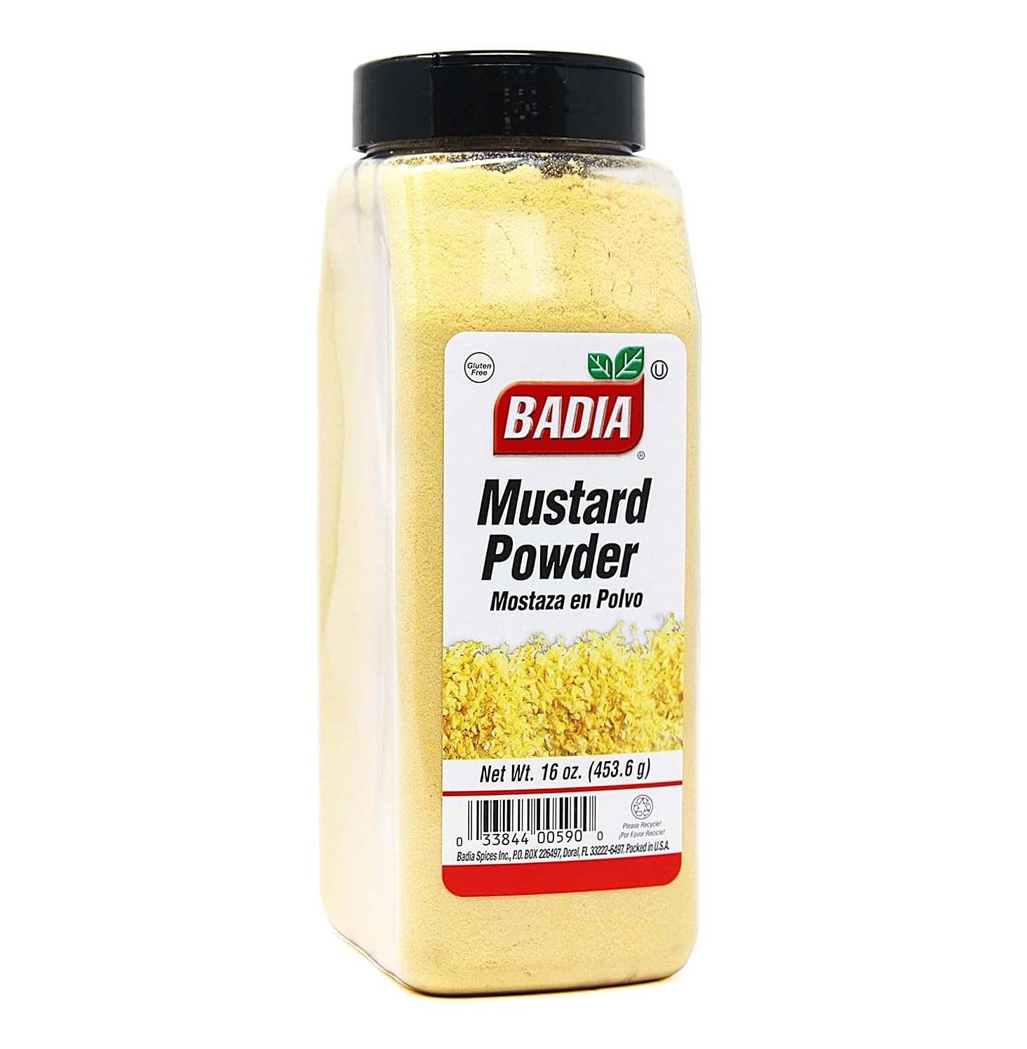 Badia Mustard Powder 16  oz - Versatile Ground Yellow Mustard - Gluten Free, Kosher, MSG Free
