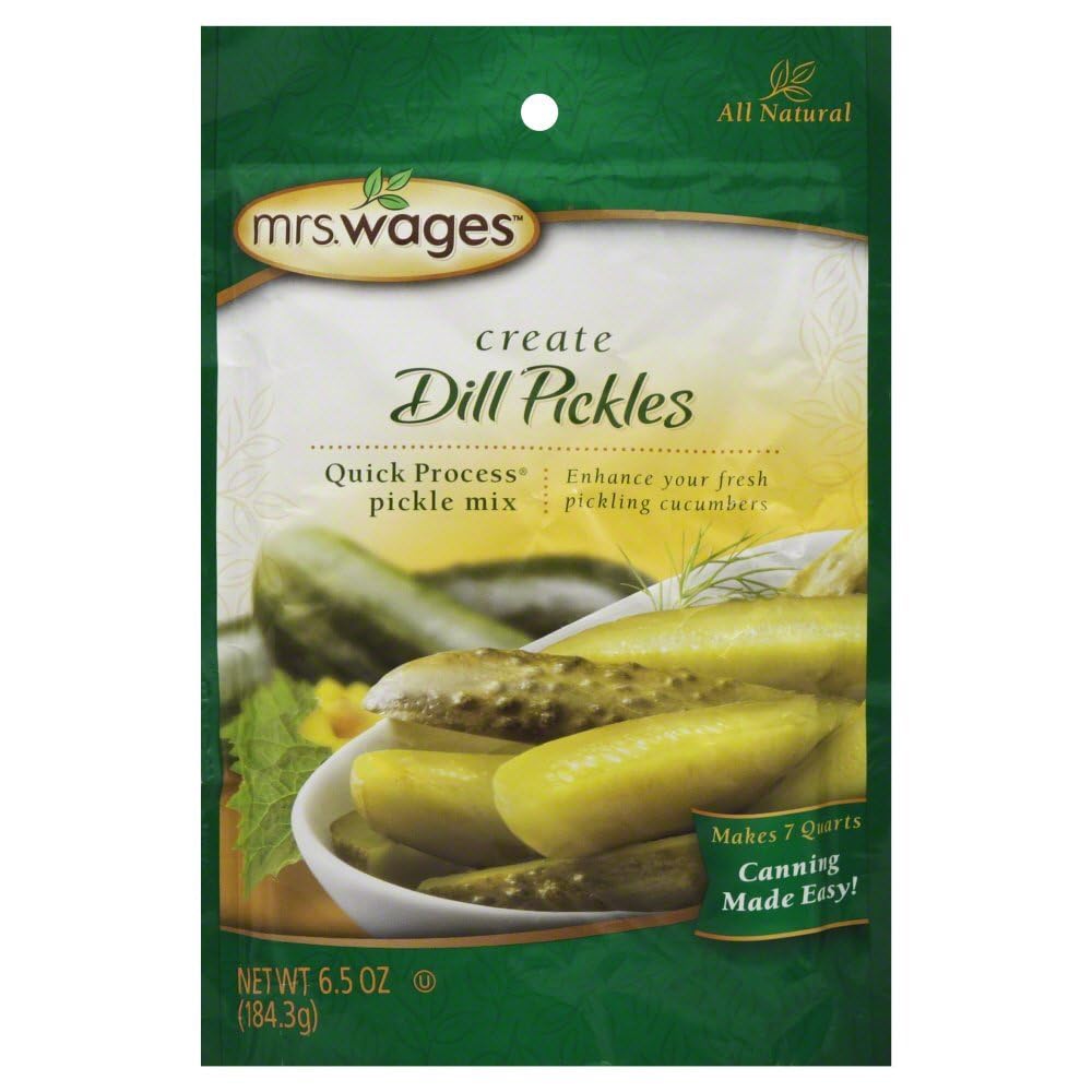 Mrs. Wages Quick Process Dill Pickle Canning Mix, 6.5 Ounce (Value Case Of 12)