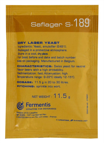 Fermentis - FBA_s-189 11.5g Saflager S-189 Dry Lager Yeast