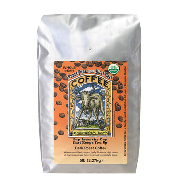 Raven'S Brew Coffee Three Peckered Billy Goat, 12 Ounce - Dark Roast - Full Body With A Long Sweet Finish (Organic Whole Bean, 5