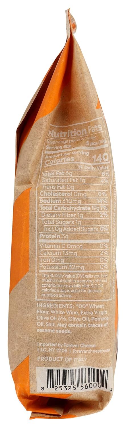 MITICA Classic Taralli Snack, 8.8 oz. (Pack of 12), Italian Crunchy Breadsticks