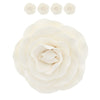 Global Sugar Art Peony Rose Sugar Cake Flowers, White, 4 Count by Chef Alan Tetreault