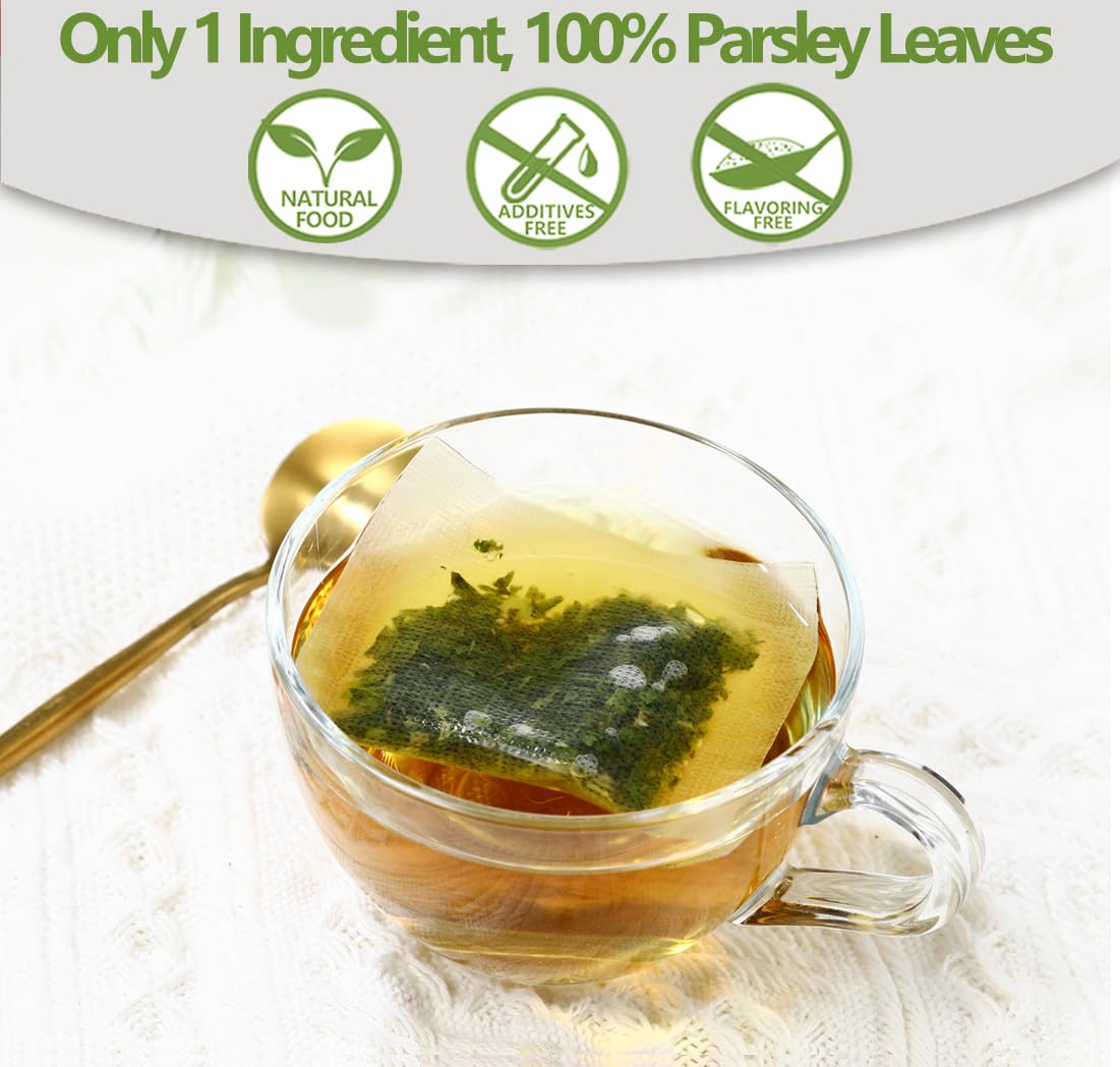ULTHMOK Premium Parsley Tea Bags, 100% Natural, Caffeine Free, 60 Count