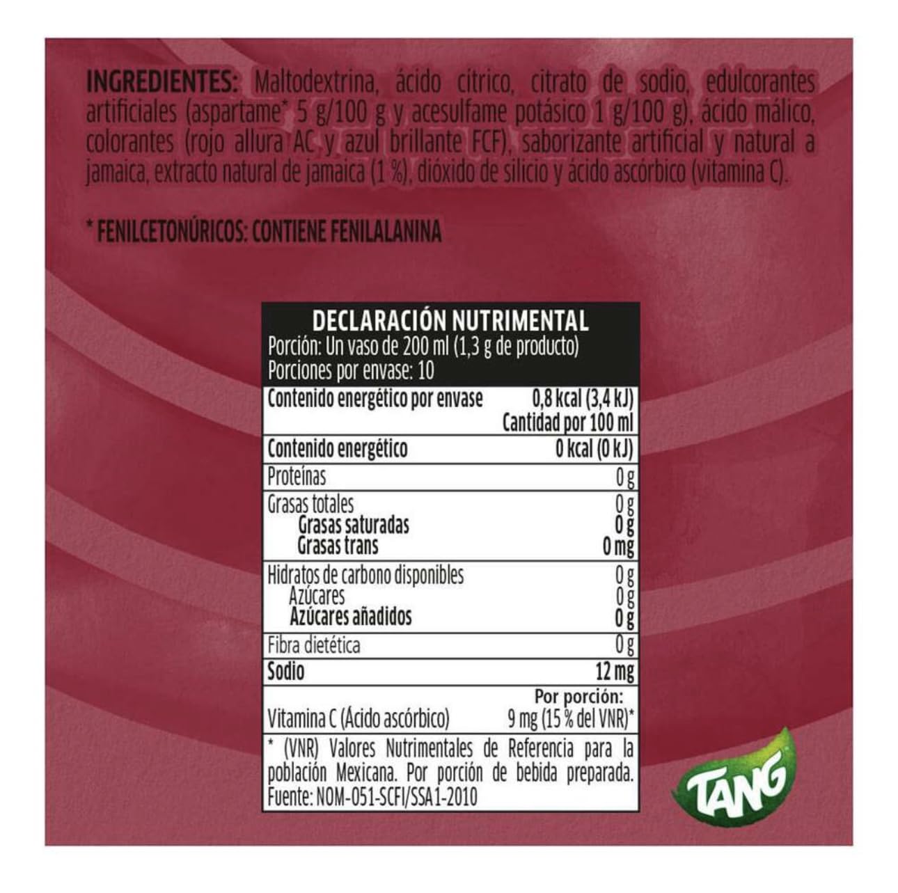 3 X Tang Jamaica Flavor No Sugar Needed Makes 2 Liters Of Drink 15G From Mexico