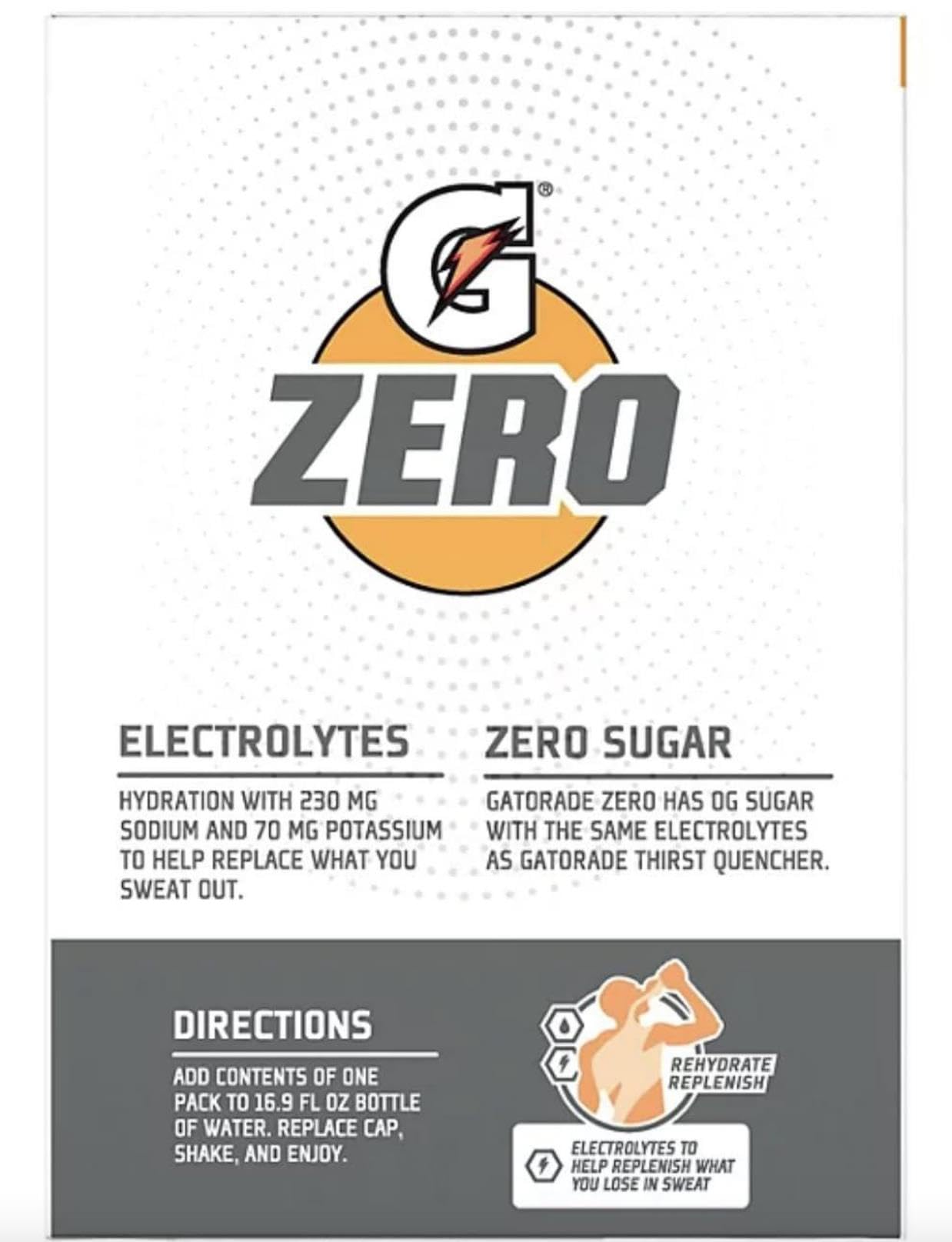 Gatorade G Zero Sugar Thirst Quencher Powder, (Pack Of 40) 10 Flavors Of Each (Fruit Punch, Orange, Grape & Glacier Freeze)