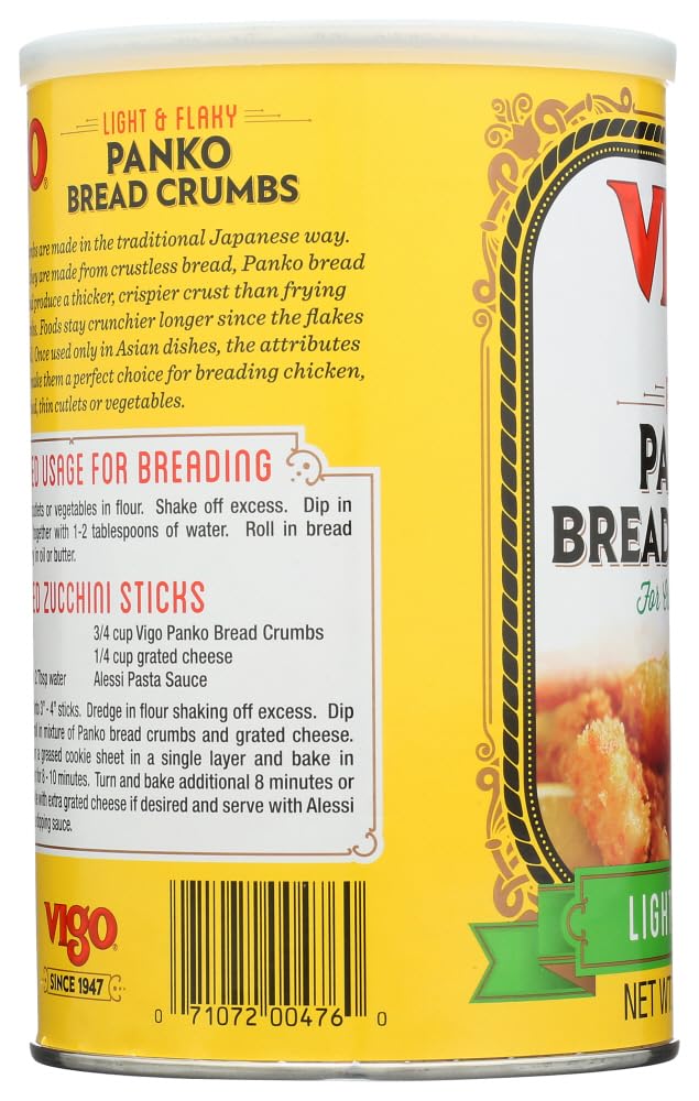 Vigo Breadcrumb Panko Plain, 8 oz (Packaging May Vary)
