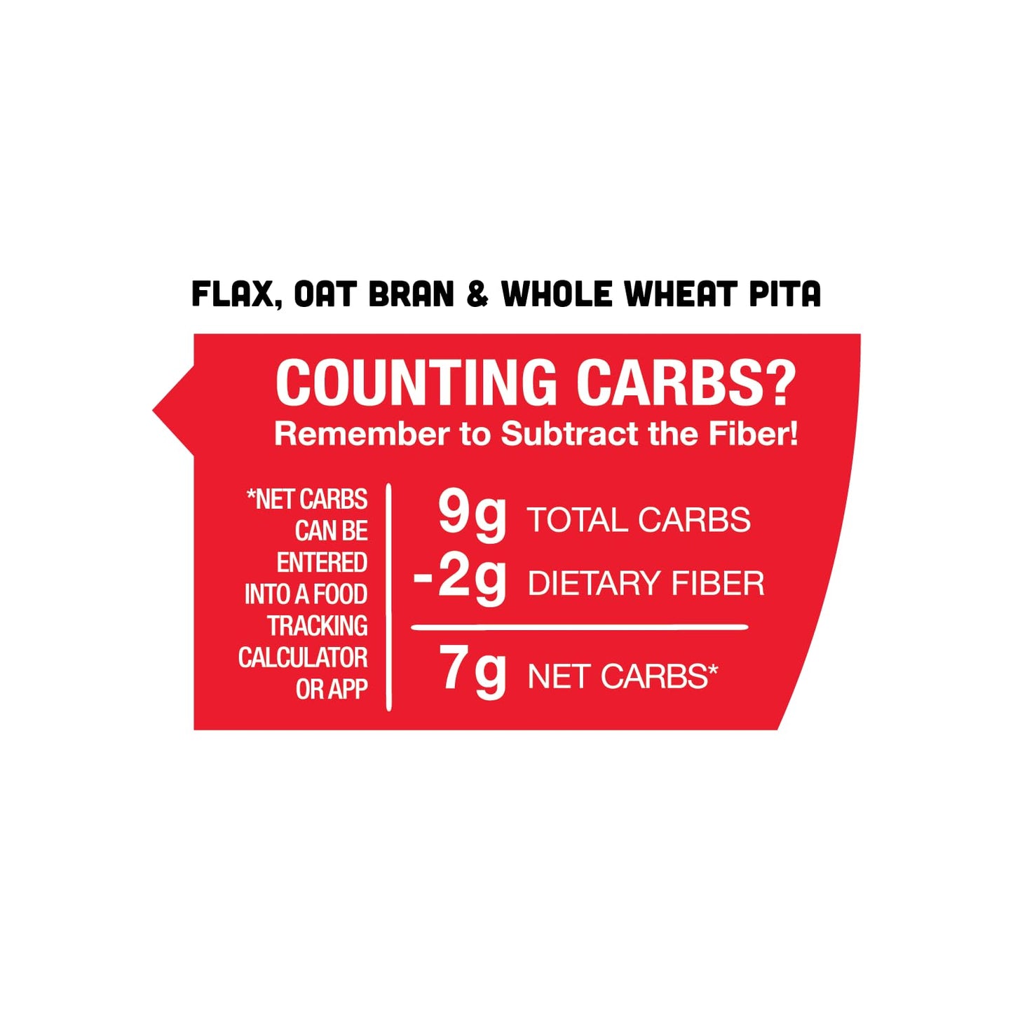 Joseph s Pita Bread Value 6-Pack, Flax Oat Bran and Whole Wheat, 7g Net Carbs per Serving, Fresh Baked (6 per Pack, 36 Pitas To